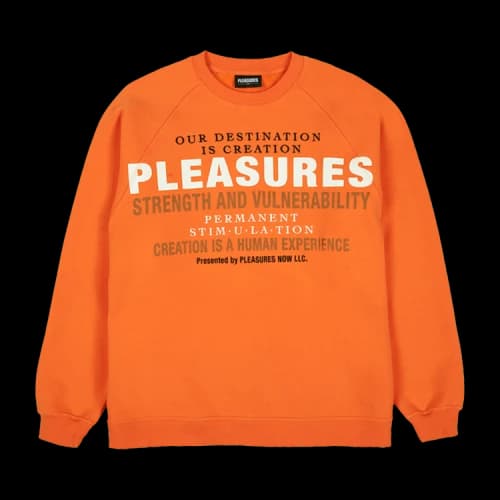 Pleasures Permanent Crewneck 'Orange'