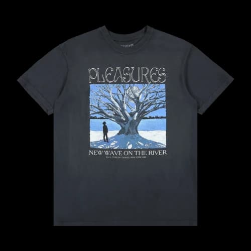 Pleasures River Pigment Dye T-Shirt 'Black'