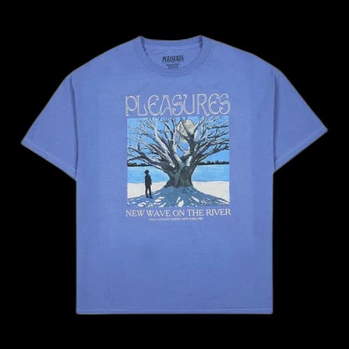 Pleasures River Pigment Dye T-Shirt 'Blue'