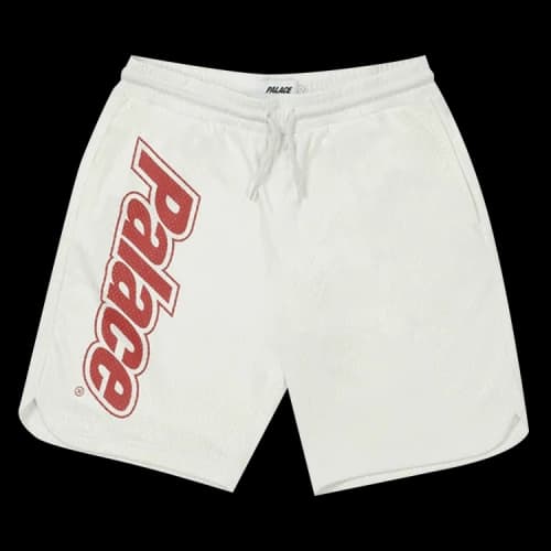 Palace Lowercase Font Shorts 'White'