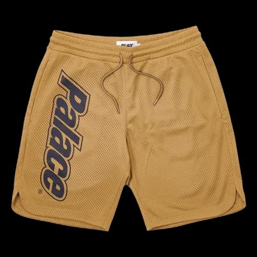 Palace Lowercase Font Shorts 'Gold'