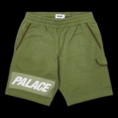 Palace Giant Woven Label Shorts 'Olive'