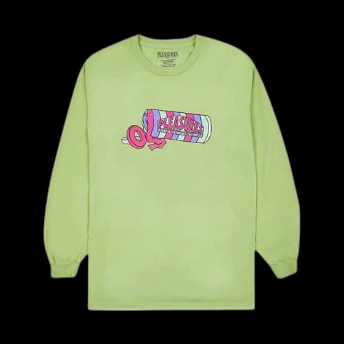 Pleasures Suck Washed Long-Sleeve T-Shirt 'Lime'