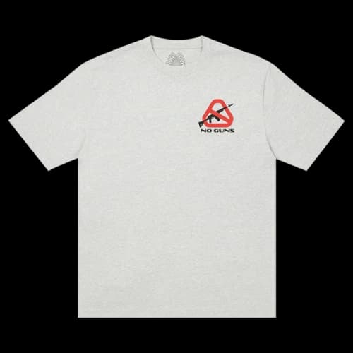 Palace Nein Guns T-Shirt 'Grey Marl'
