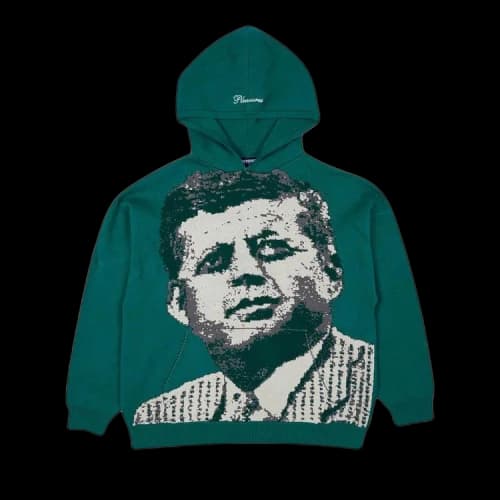 Pleasures Delivered Jacquard Knit Hoodie 'Emerald'