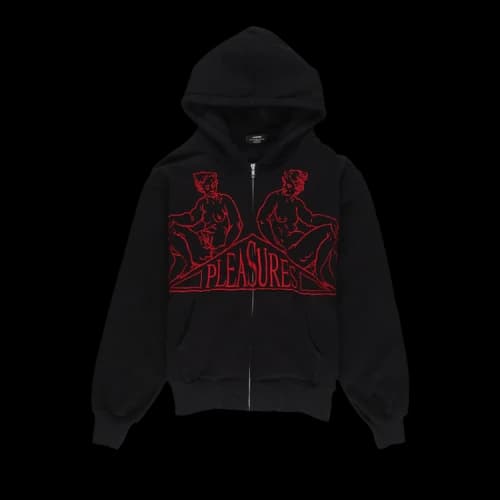 Pleasures Squeeze Zip Up Hoodie 'Black'