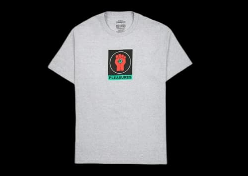 Pleasures Badge Tee Grey