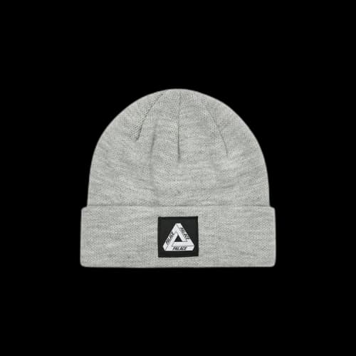 Palace Tri-Ferg Patch Beanie 'Grey Marl'