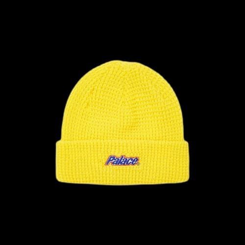 Palace Lowercase Font Beanie 'Yellow'