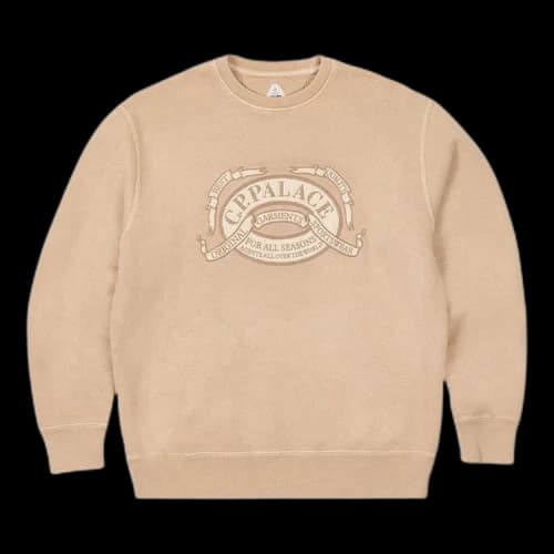 Palace x C.P. Company Classic Over Dyed Crew Sweat 'Stone'