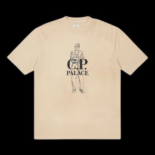 Palace x C.P. Company Logo T-Shirt 'Stone'