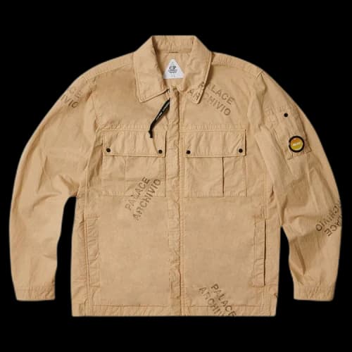 Palace x C.P. Company Washed Cotton Shirt Jacket 'Stone'