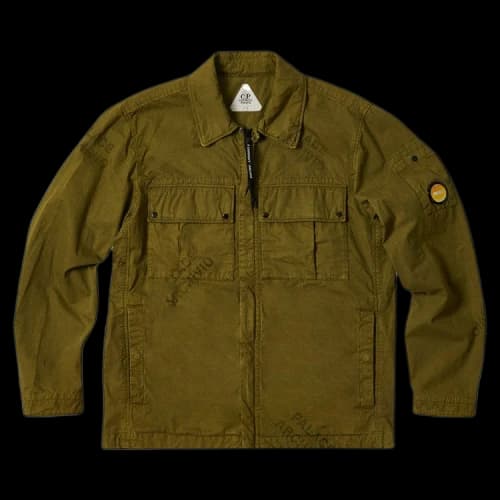 Palace x C.P. Company Washed Cotton Shirt Jacket 'Olive'