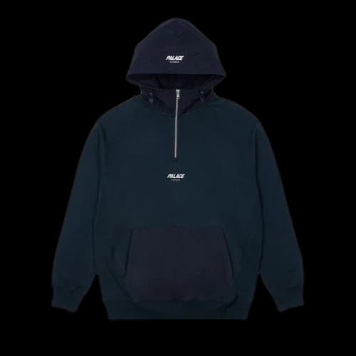 Palace 1/4 Zip Cotton Panel 'Navy'