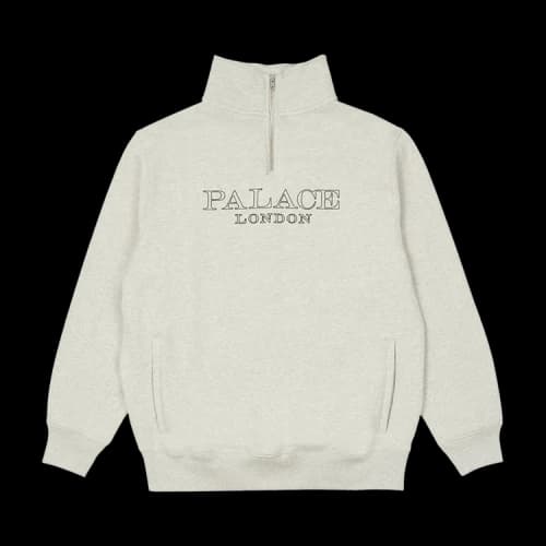 Palace 1/4 Zip Funnel 'Grey Marl'
