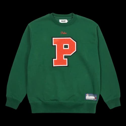 Palace Varsity Applique Crew 'Green'