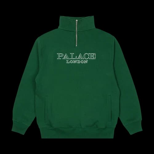 Palace 1/4 Zip Funnel 'Green'