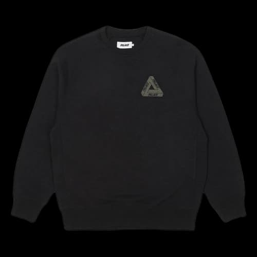 Palace Tri-Ferg Slub Crew 'Black'