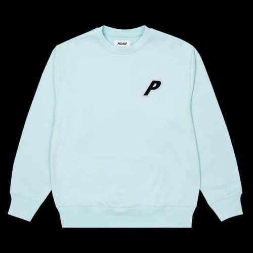 Palace P-3 Applique Crew 'Light Blue'