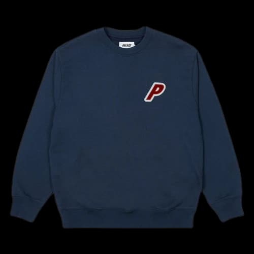 Palace P-3 Applique Crew 'Navy'