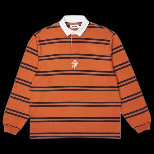 Palace Stripe Rugby 'Orange/Navy'