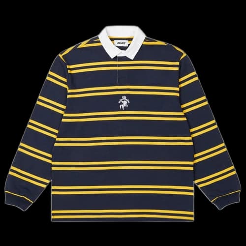 Palace Stripe Rugby 'Navy/Yellow'