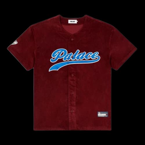 Palace Cord Baseball Jersey 'Burgundy'
