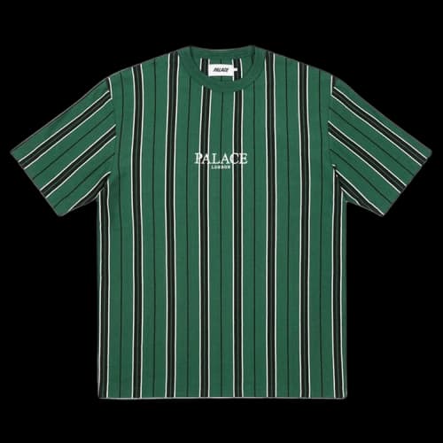 Palace Vertical Stripe T-Shirt 'Green'