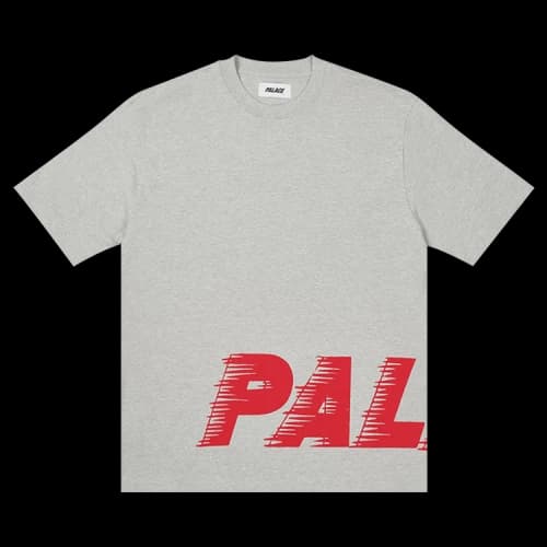 Palace Fast Wrap T-Shirt 'Grey Marl'