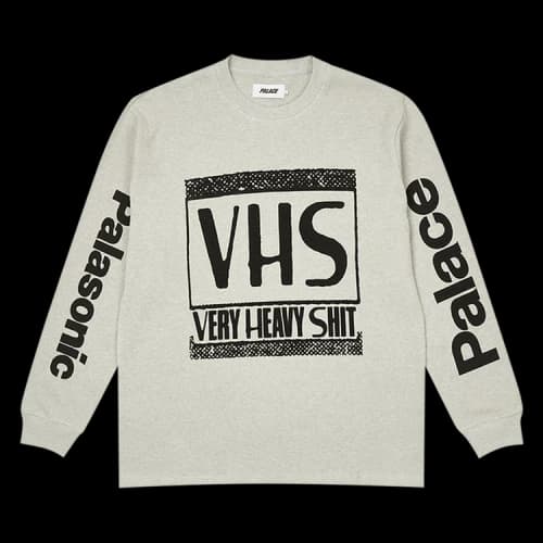 Palace VHS Thermal Long-Sleeve Top 'Grey Marl'