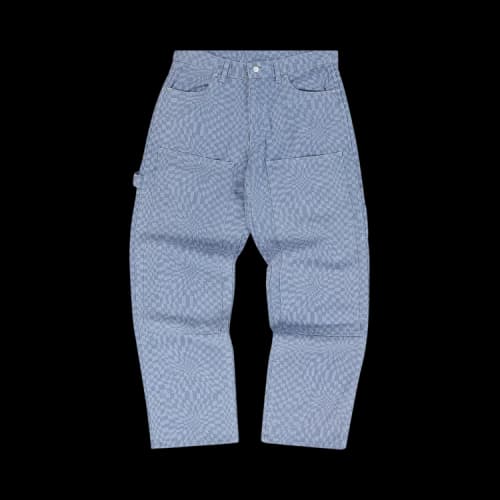 Pleasures Washy Double Knee Work Pants 'Blue'
