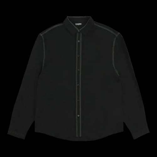 Pleasures Life Button Down Shirt 'Black'