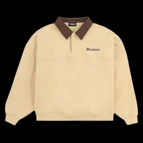 Pleasures Tweak Polo Sweatshirt 'Tan'