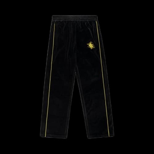 Sp5der Outline Velour Track Pant Black