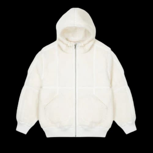 Palace Sherpa Hooded Jacket 'Off White'