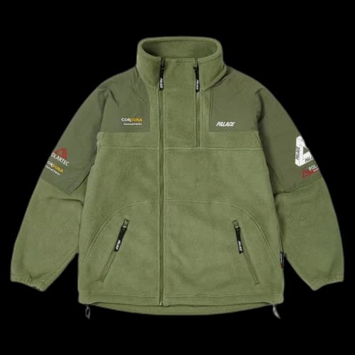 Palace Polartec Double Zip Funnel 'Olive'