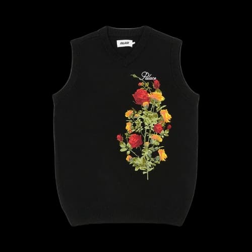 Palace Rose Knit Vest 'Black'