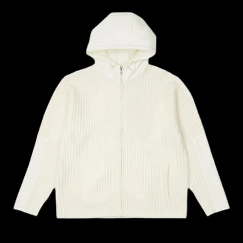 Palace Marine Zip Hood Knit 'Bone'