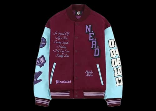 Pleasures x N.E.R.D Varsity Jacket Purple