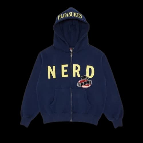 Pleasures x N.E.R.D. Zip Up Hoodie 'Navy'