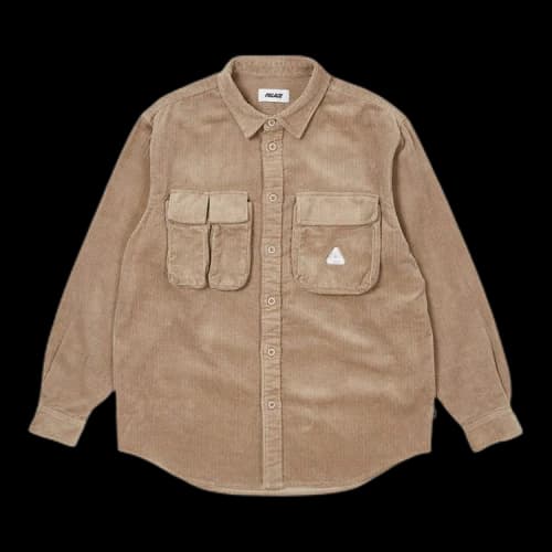 Palace Cargo Cord Shirt 'Stone'