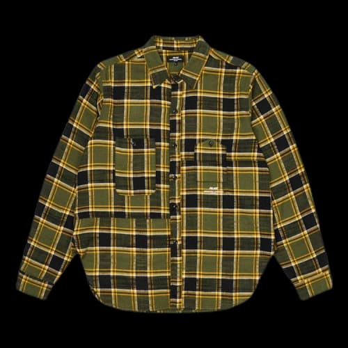 Palace x Engineered Garments Panel Check Work Shirt 'Olive'