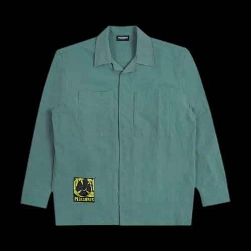 Pleasures Stare Long-Sleeve Overshirt 'Teal'