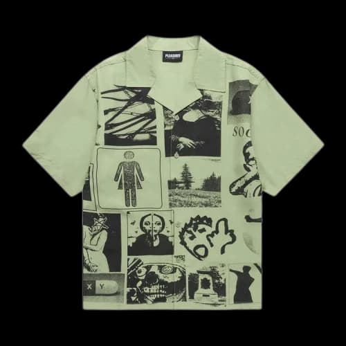 Pleasures Choices Camp Collar Button Down 'Green'