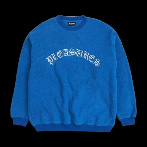 Pleasures Mars Sherpa Crewneck 'Blue'
