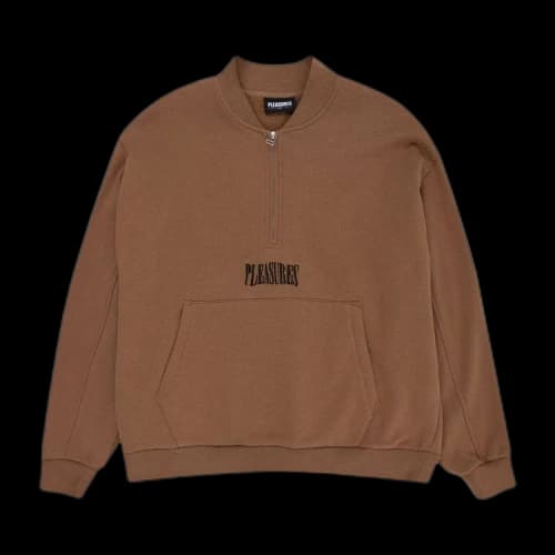 Pleasures Karat Quarter Zip Fleece 'Brown'