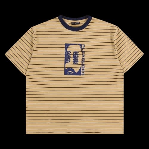 Pleasures Foreshight Striped Shirt 'Tan'