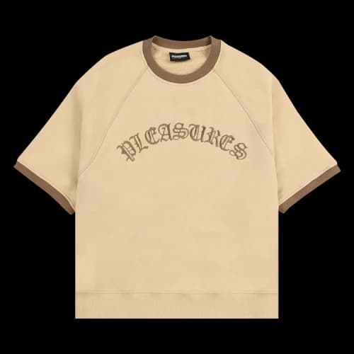 Pleasures Old E Ringer S/S Crewneck 'Tan'