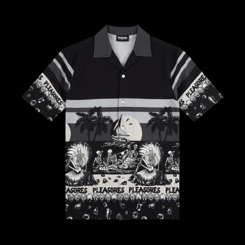 Pleasures Beach Button Down 'Black'