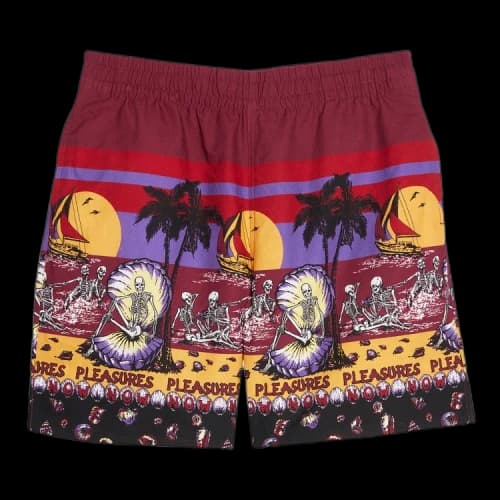 Pleasures Beach Short 'Burgundy'